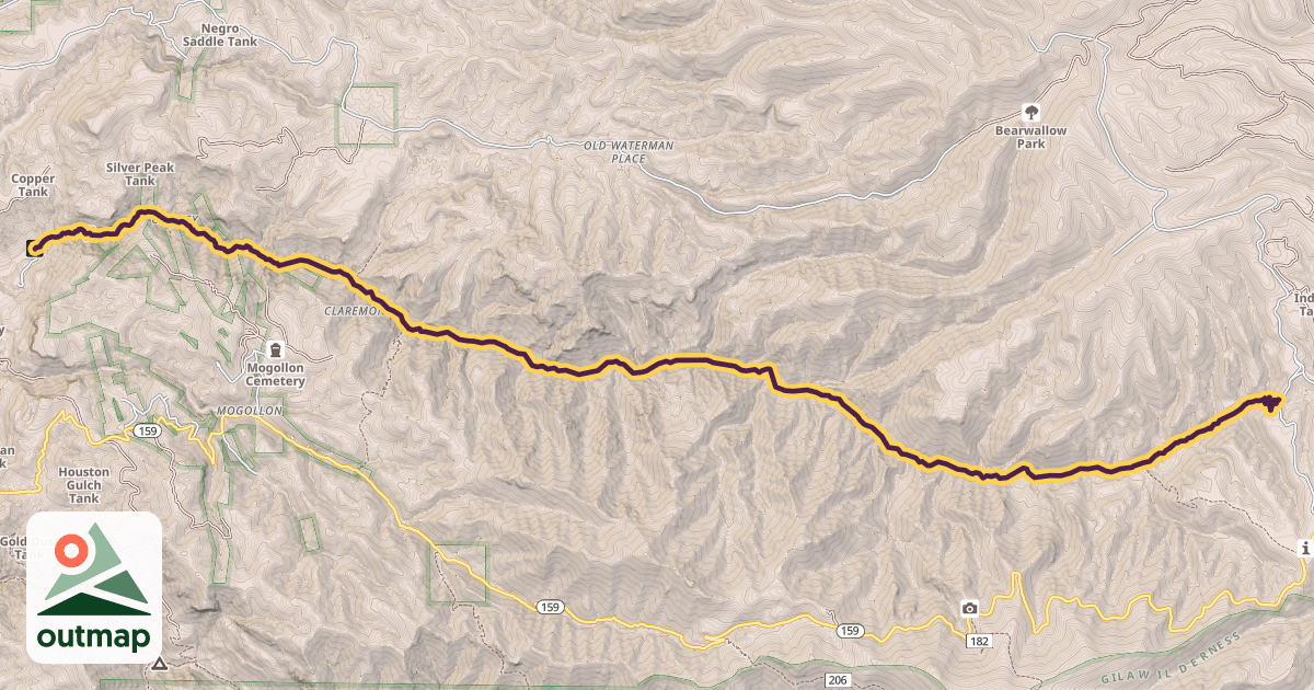 Map of Mineral Creek Trail #201