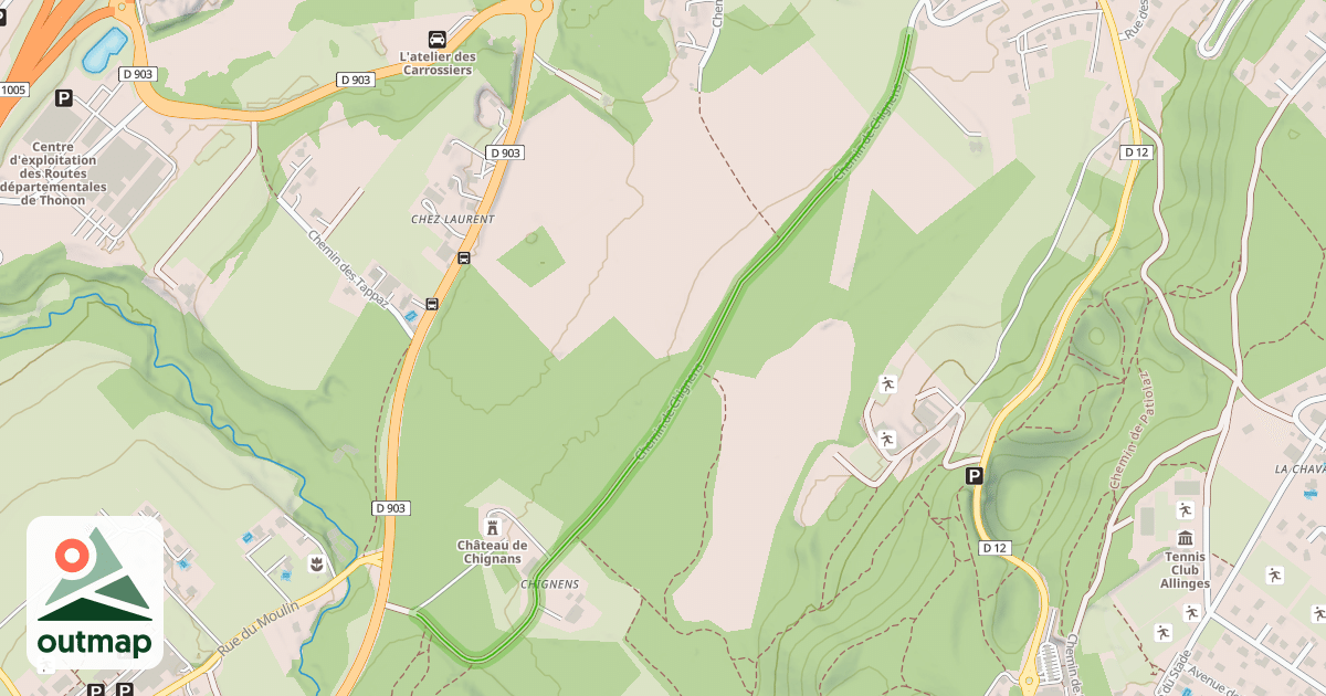 Map of Chemin de Chignens