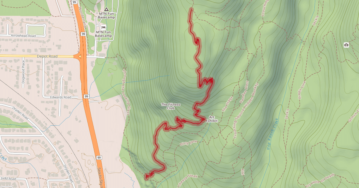Map preview of Pleasure Trail