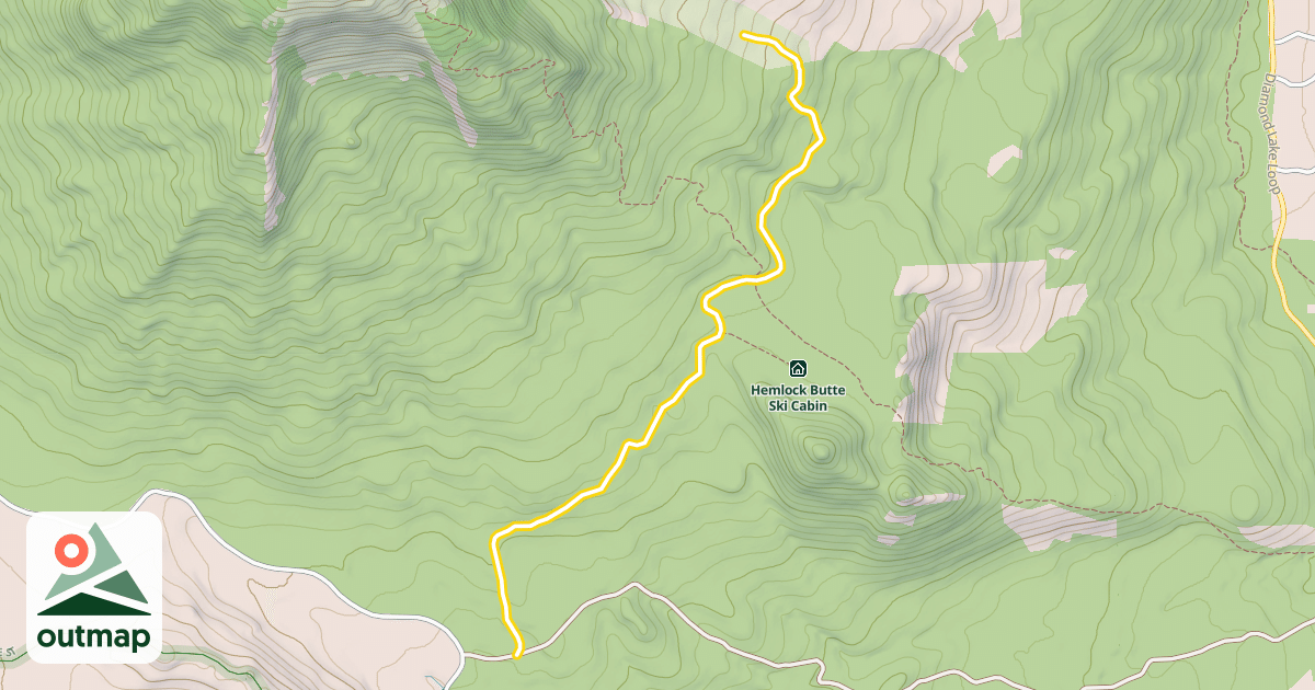 Map of Hemlock Butte Road
