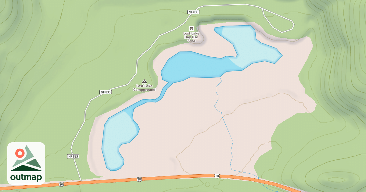 Map of LOST LAKE CAMPGROUND
