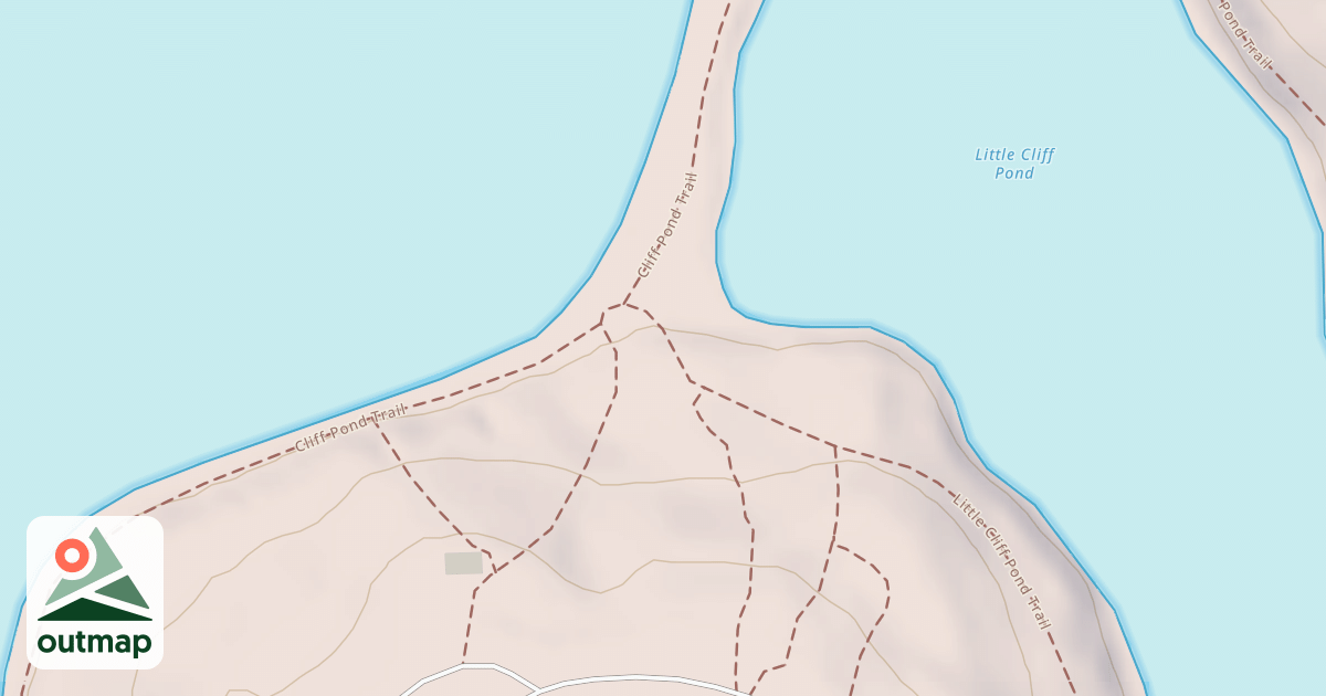 Map of Little Cliff Pond Trail