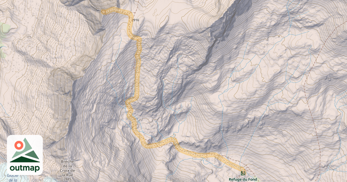 Map of Pointe de l'Observatoire — Refuge du Fond d'Aussois