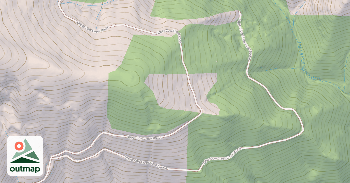 Map of UPPER COW CREEK