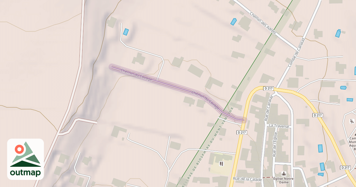 Map of Chemin du Cavage