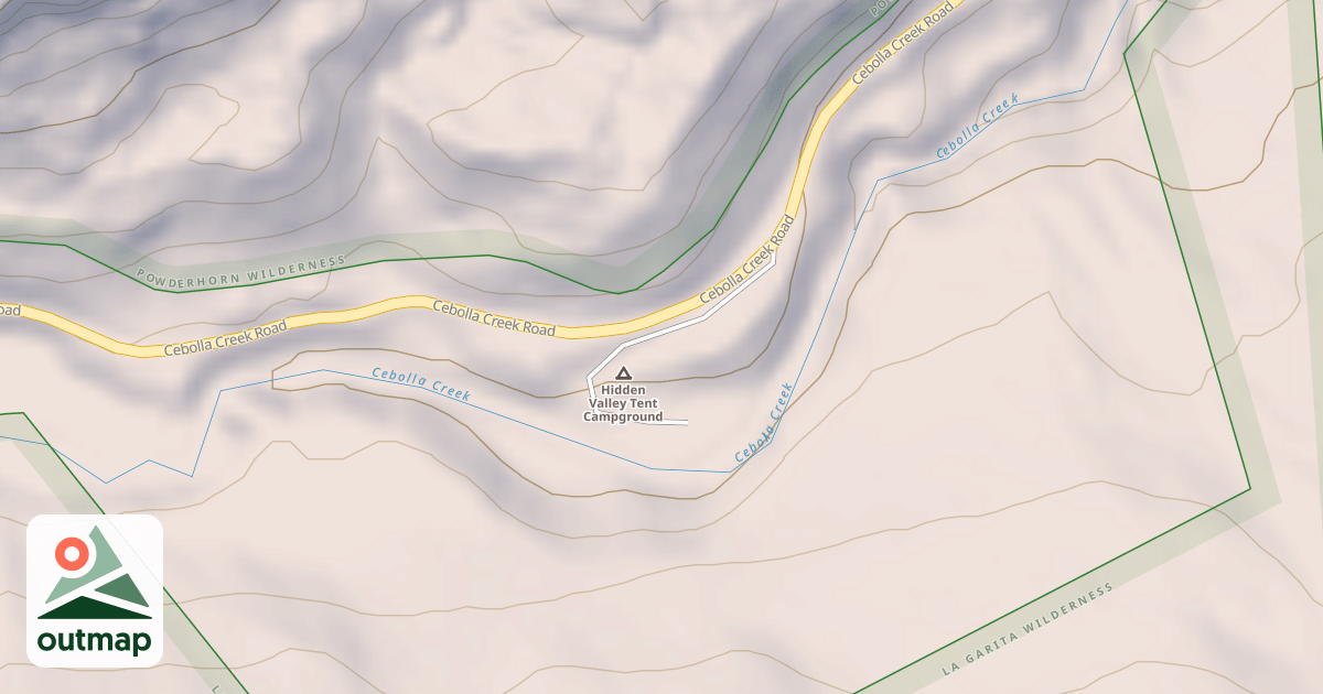 Map of HIDDEN VALLEY CG