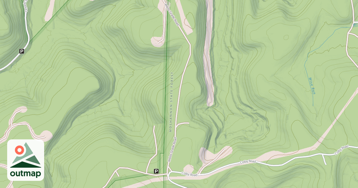 Map of S.B. Elliott State Park Snowmobile Trails