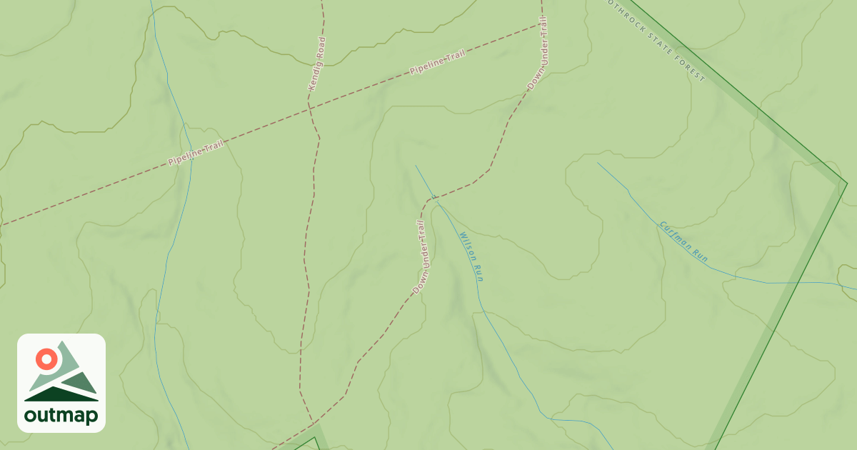 Map of Rothrock State Forest Trough Creek Snowmobile Trails