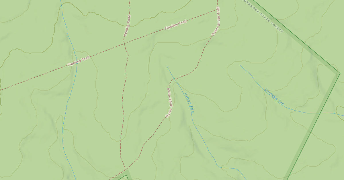 Map preview of Rothrock State Forest Trough Creek Snowmobile Trails