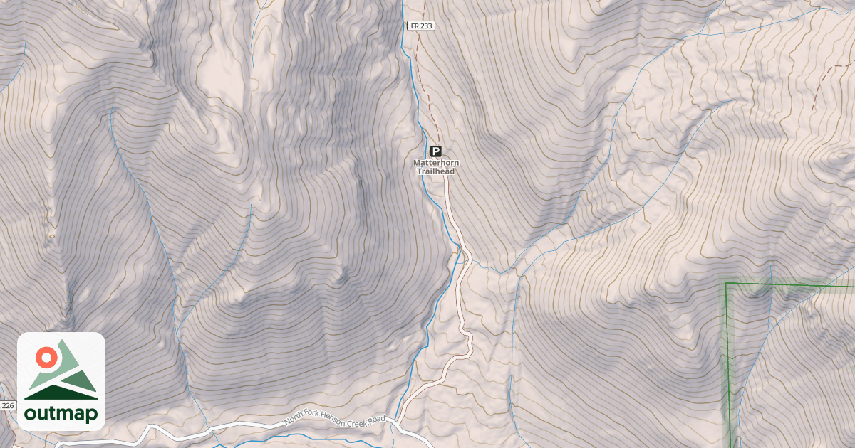Map of MATTERHORN CREEK