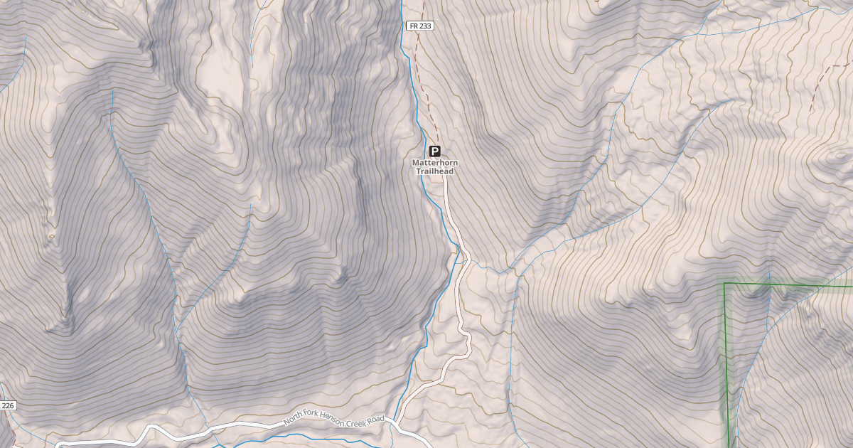 Map preview of MATTERHORN CREEK
