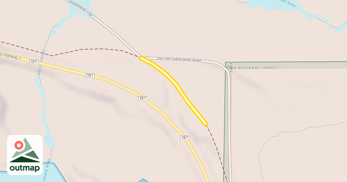 Map of Tomahawk Snowmobile Trail