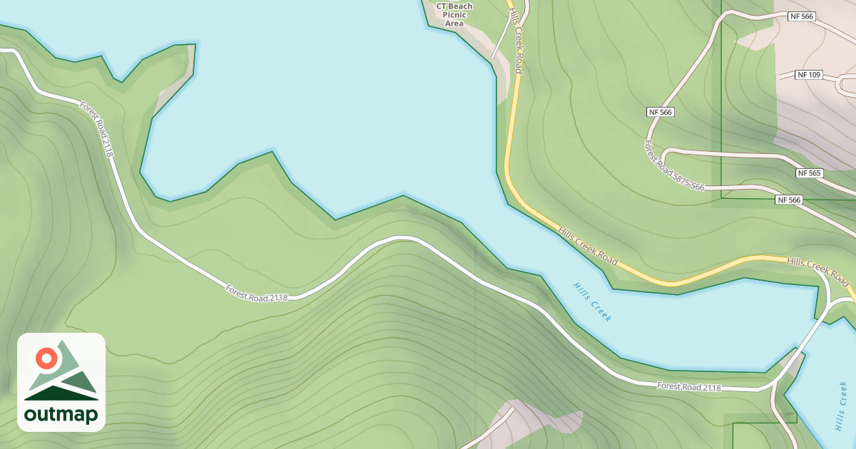 Map of EAST SHORE ROAD