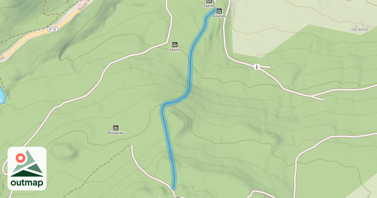 Map of Les Goutals