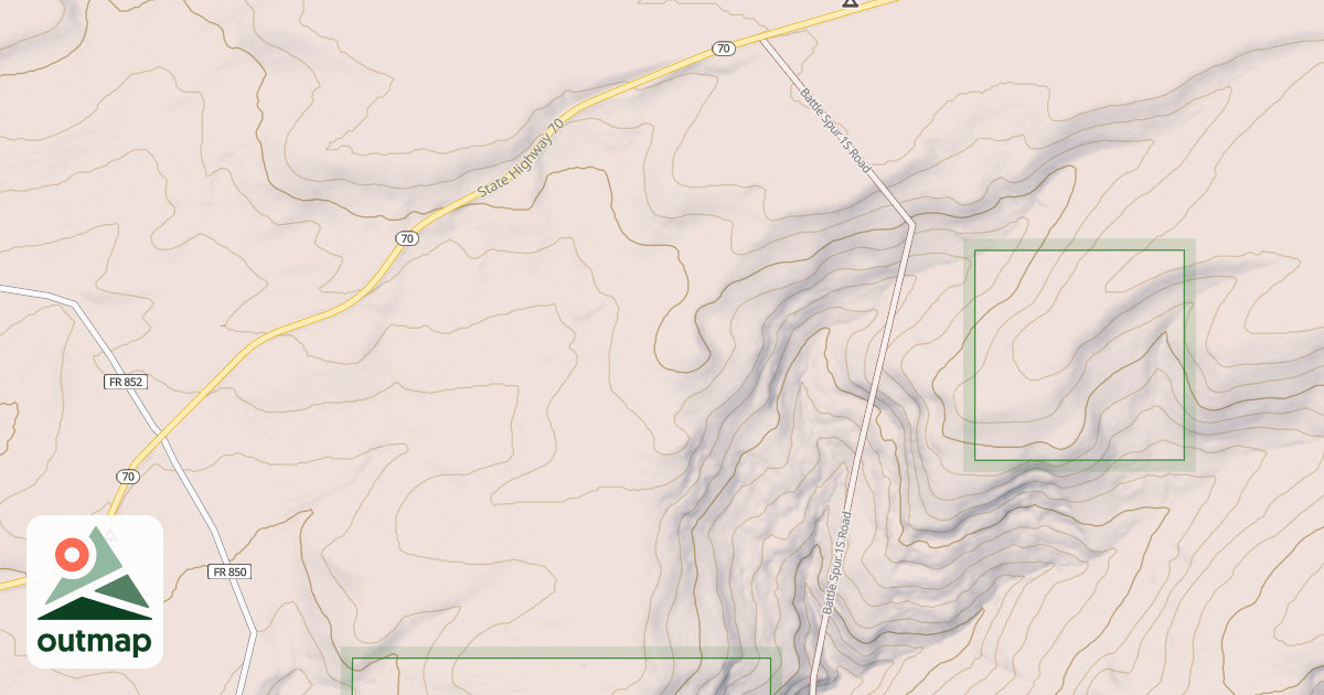 Map of BATTLE SPUR 1S