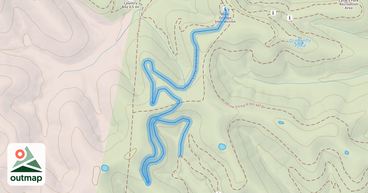 Map of Blue Loop West MTB