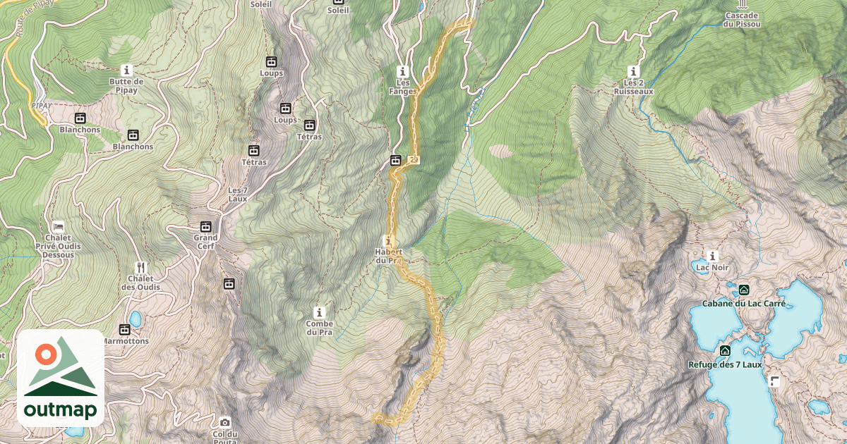 Map of Col de l'Évêque — Le Pleynet