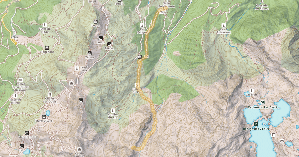 Map preview of Col de l'Évêque — Le Pleynet