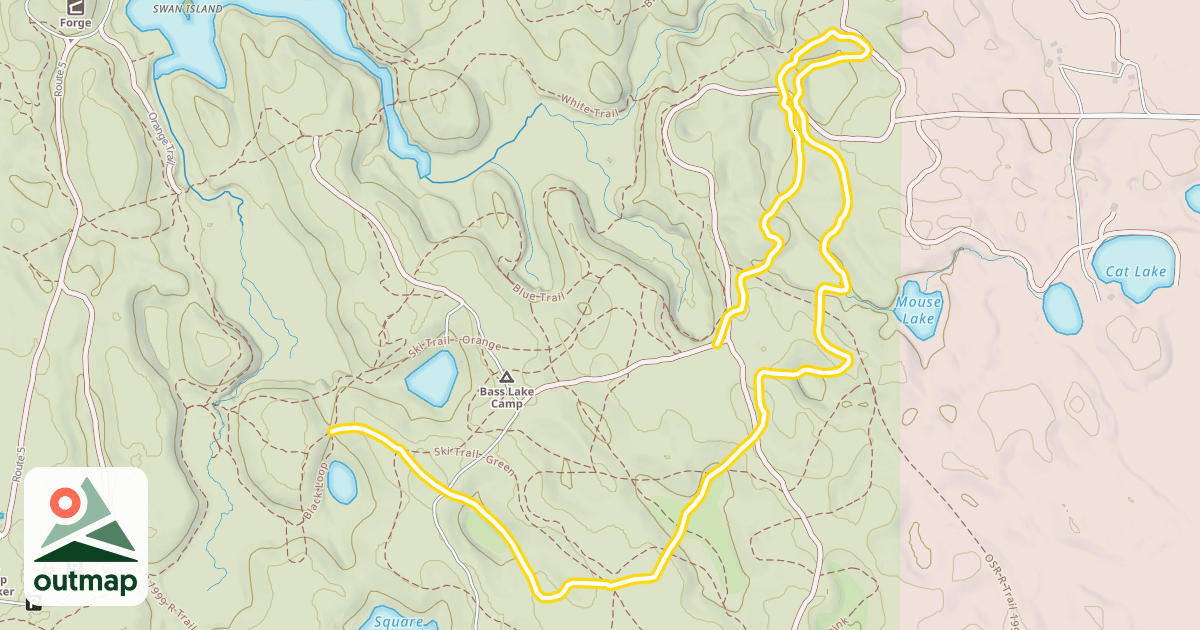 Map of Ski Trail - Orange