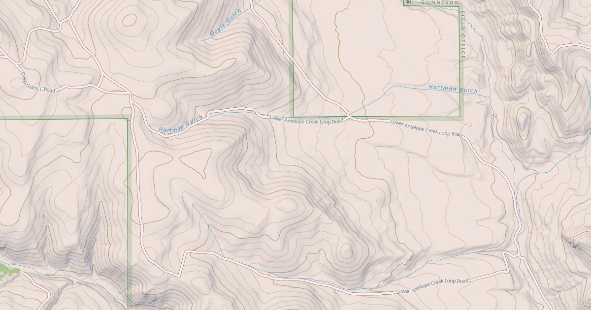 Map preview of BLM National GTLF Public Motorized Roads 64ff2fdc-7293-49f3-b459-e72539b675fc