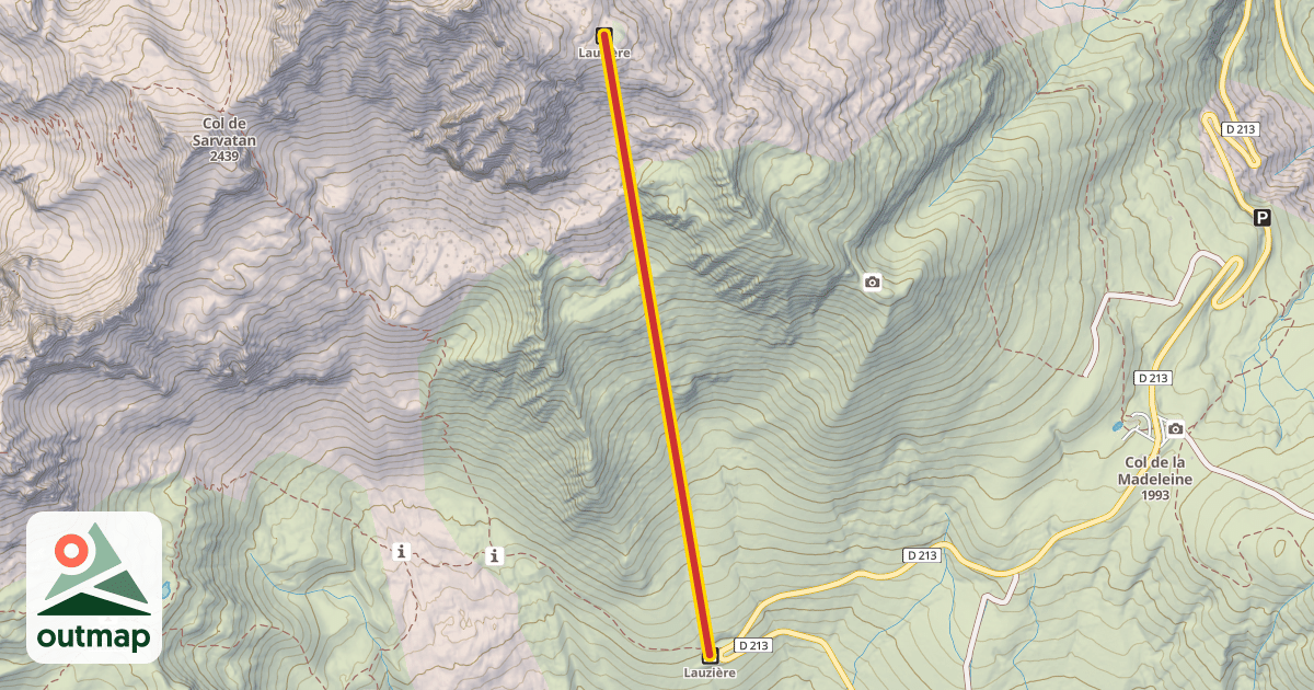 Map of Lauzière