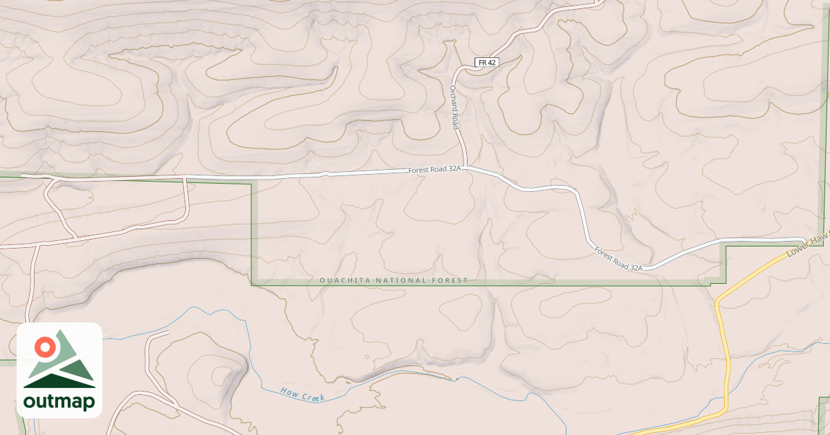 Map of HAW CREEK