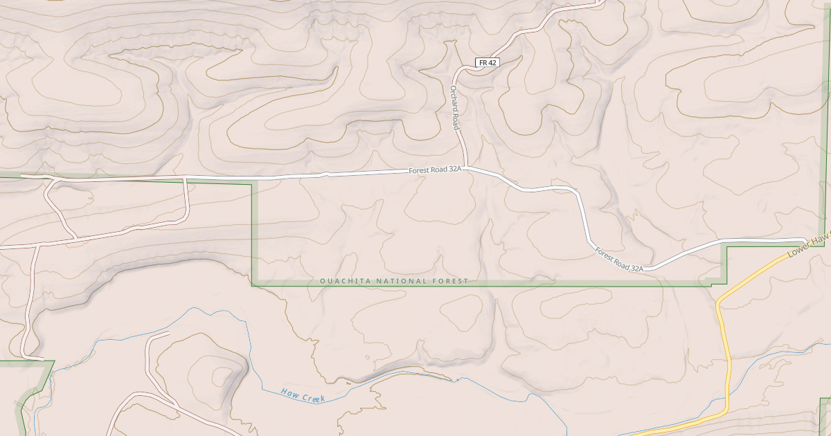 Map preview of HAW CREEK