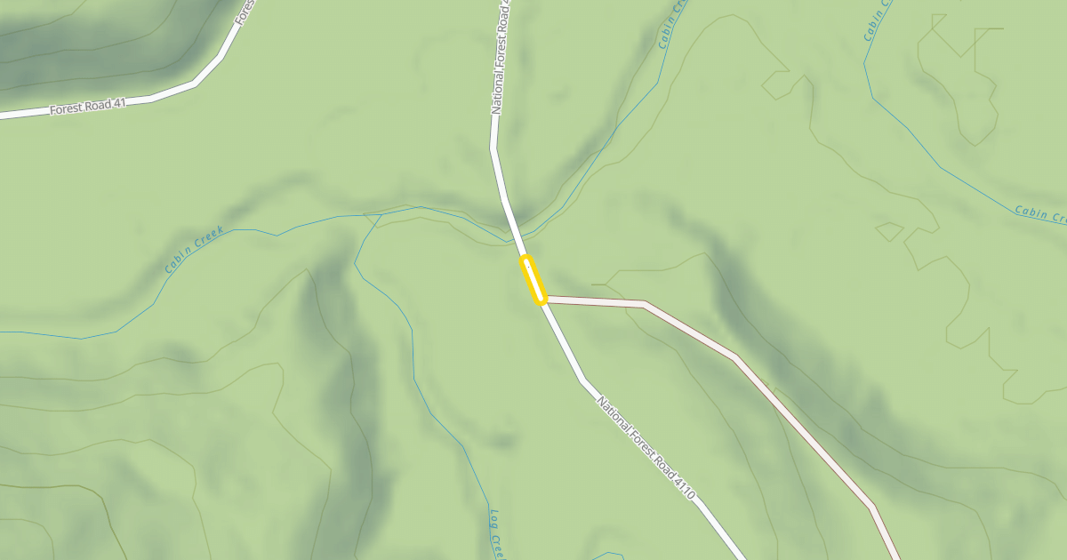 Map preview of National Forest Road 4110