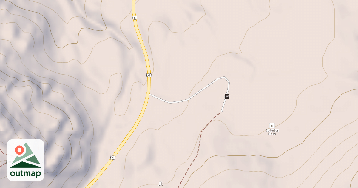 Map of EBBETTS PASS TRAILHEAD ROAD
