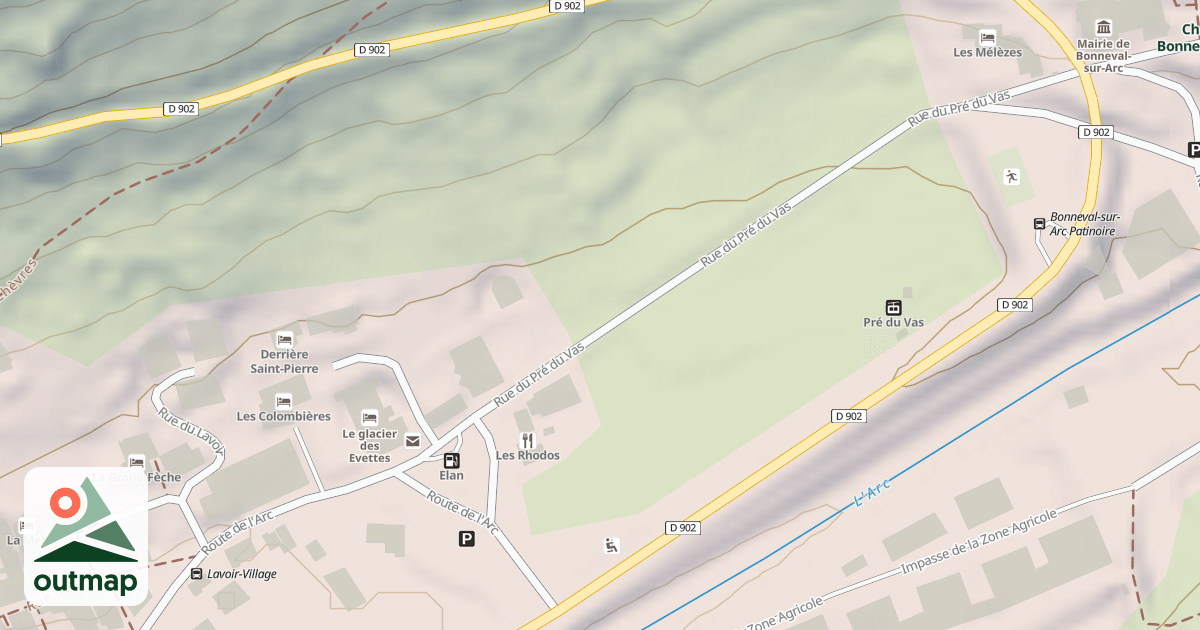 Map of Piste de luge
