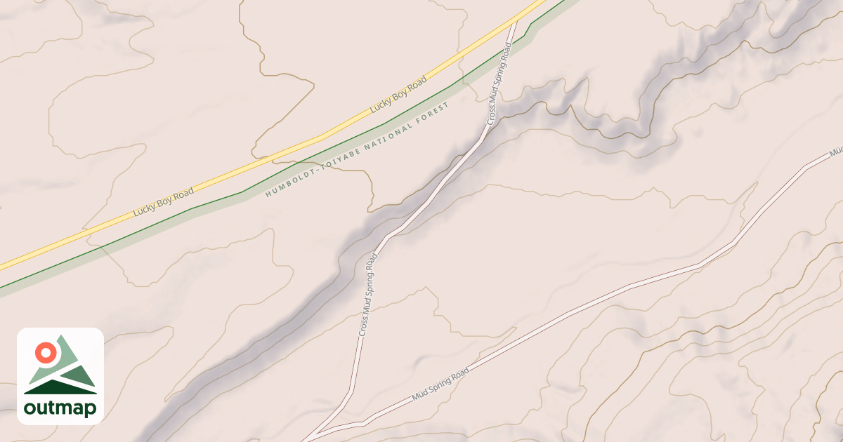 Map of CROSS MUD SPRING ROAD