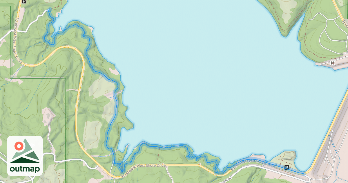 Map of Hagg Lake Trail Section H