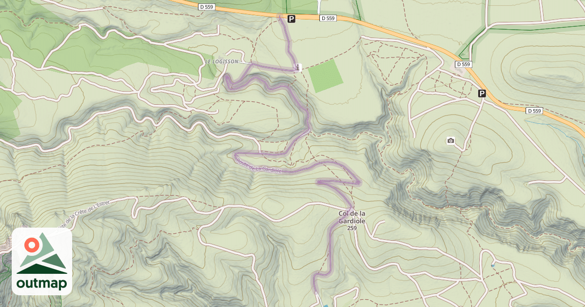 Map of Route de la Gardiole