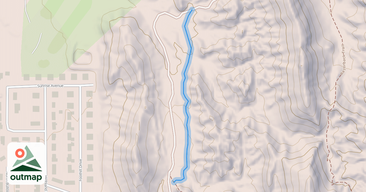 Map of Razorback West Trail
