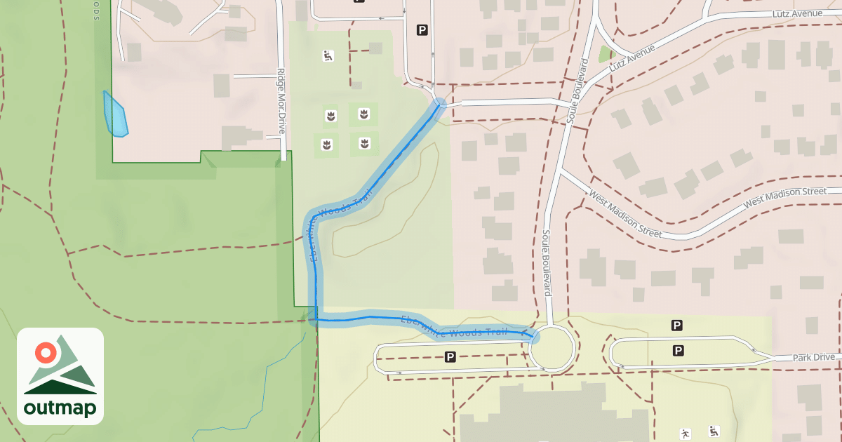 Map of Eberwhite Woods Trail