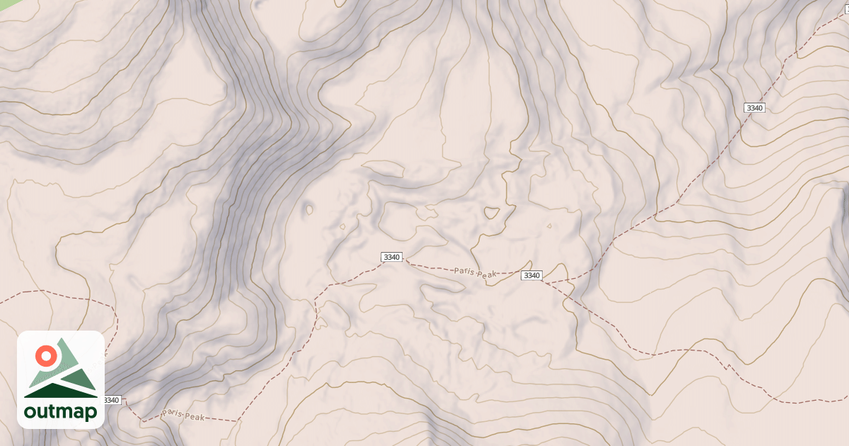 Map of Paris Peak