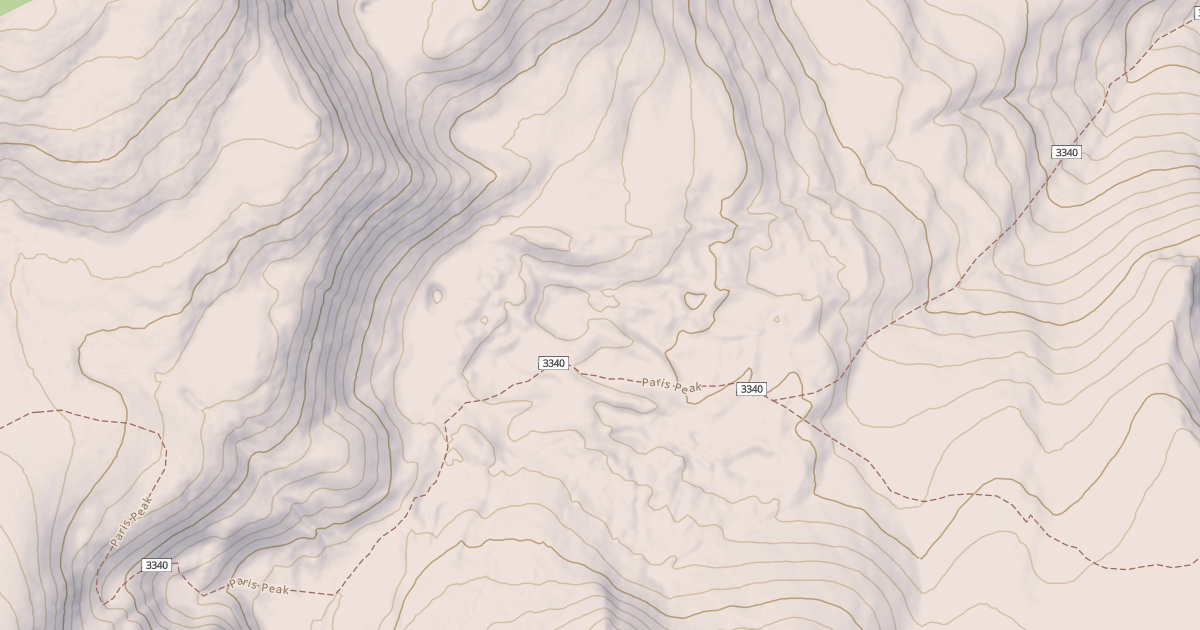 Map preview of Paris Peak