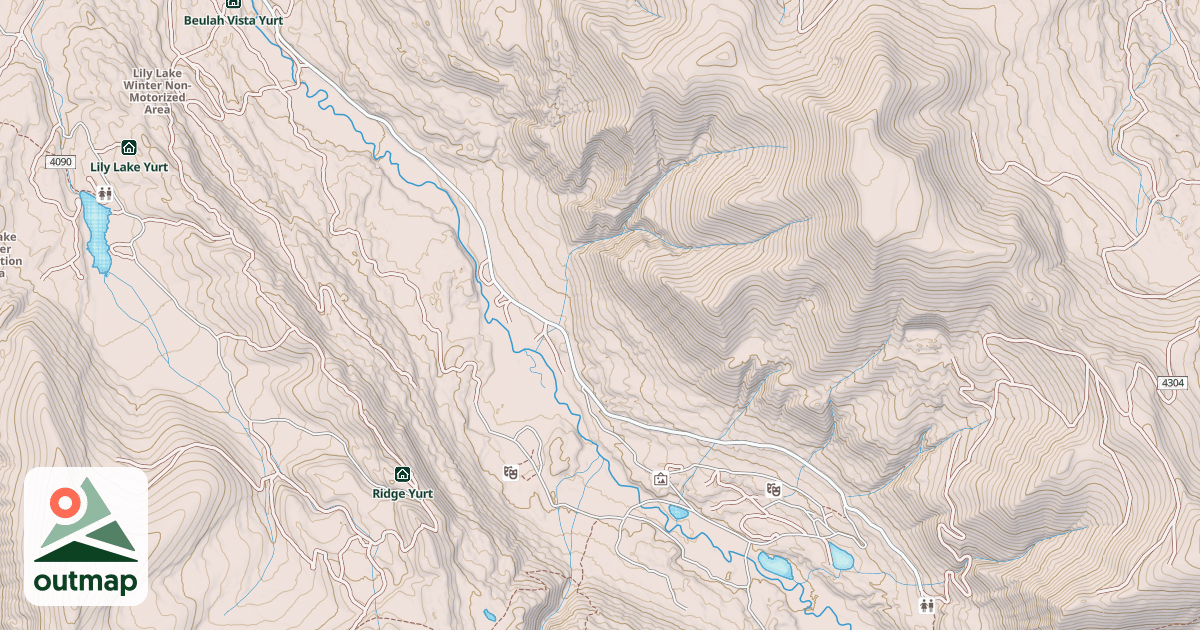 Map of East Fork Bear Snow Machine