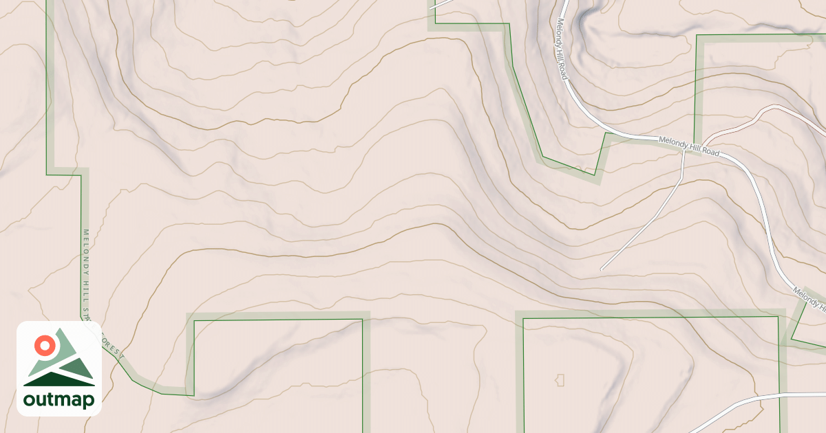 Map of Melondy Hill State Forest Snowmobile Trail