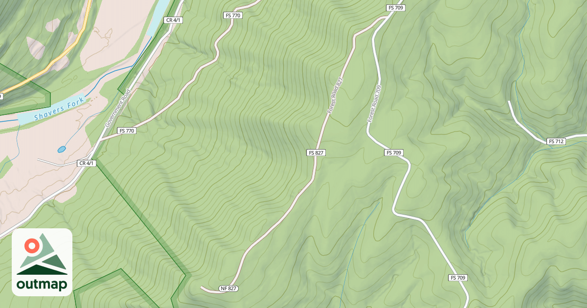 Map of FORK MTN SPUR