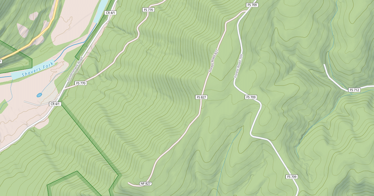 Map preview of FORK MTN SPUR