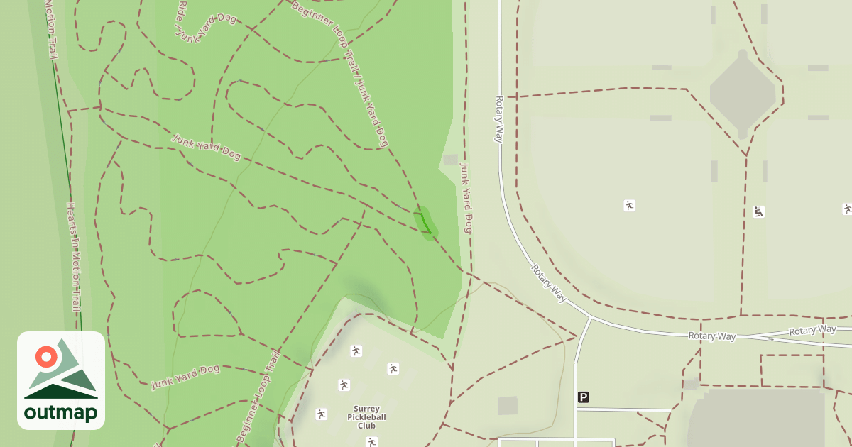 Map of Beginner Loop Trail / Junk Yard Dog