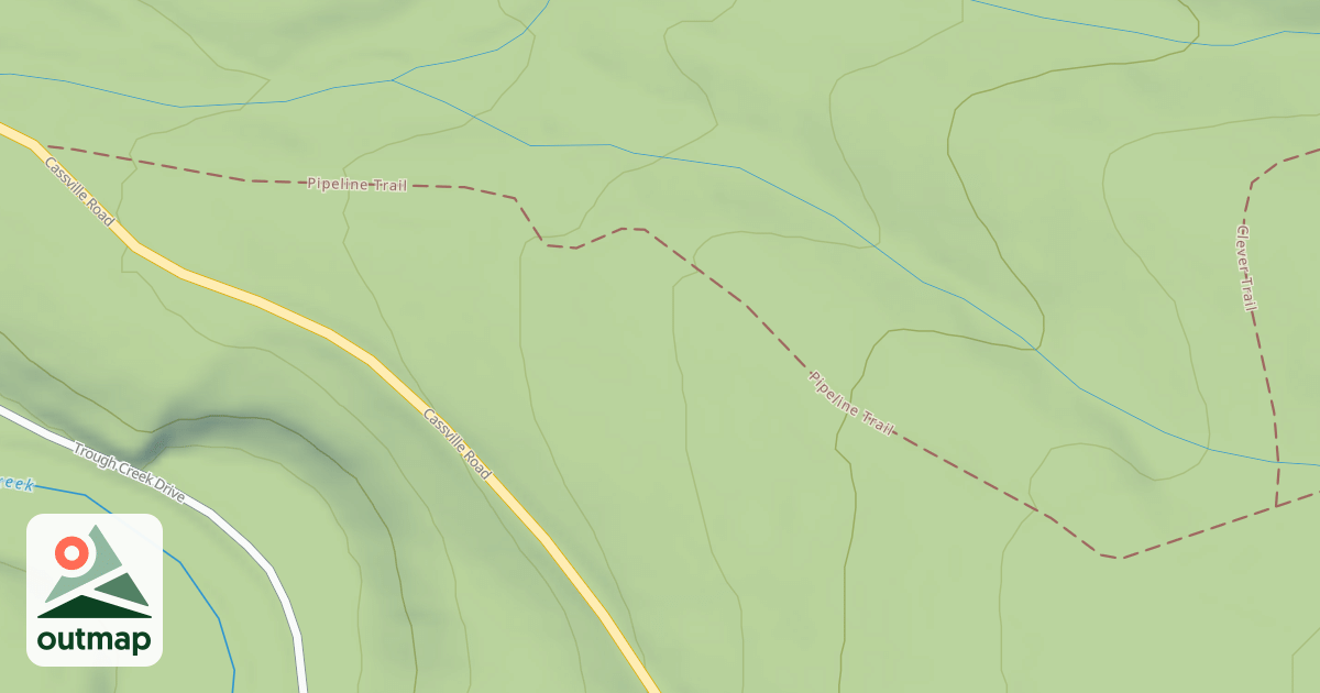 Map of Rothrock State Forest Trough Creek Snowmobile Trails