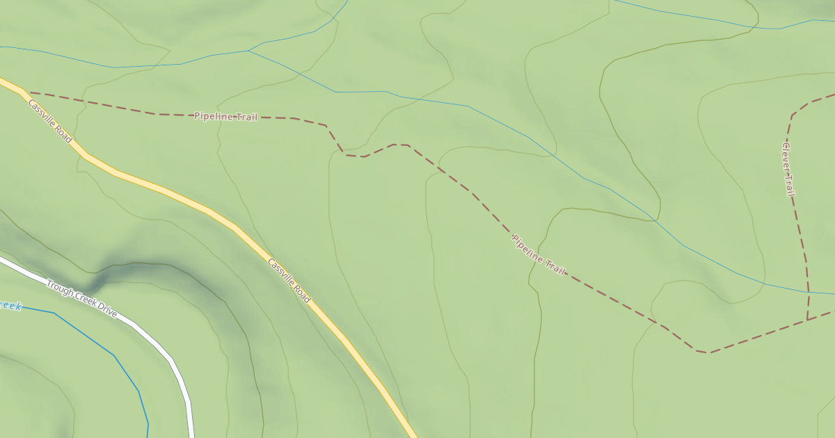 Map preview of Rothrock State Forest Trough Creek Snowmobile Trails