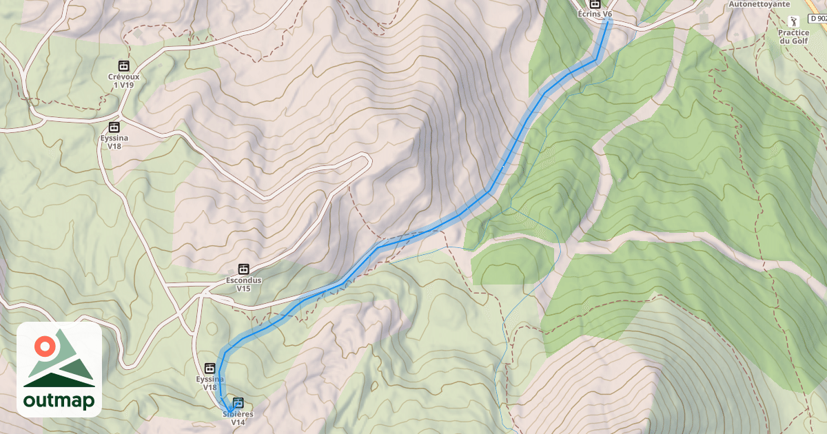 Map of Les Sibières