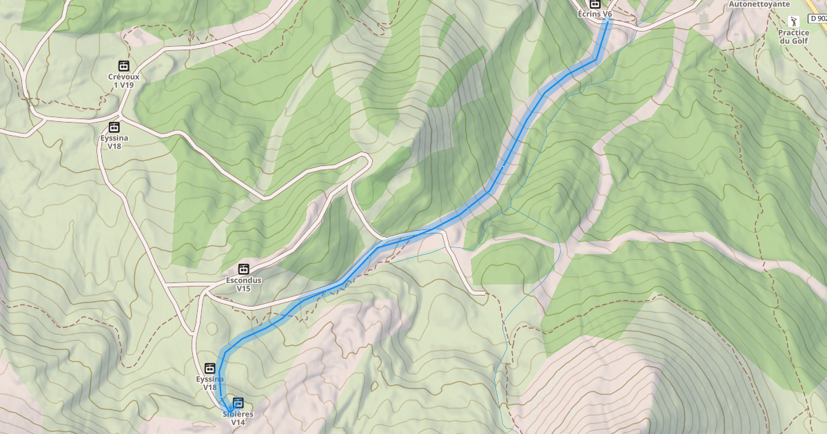 Map preview of Les Sibières