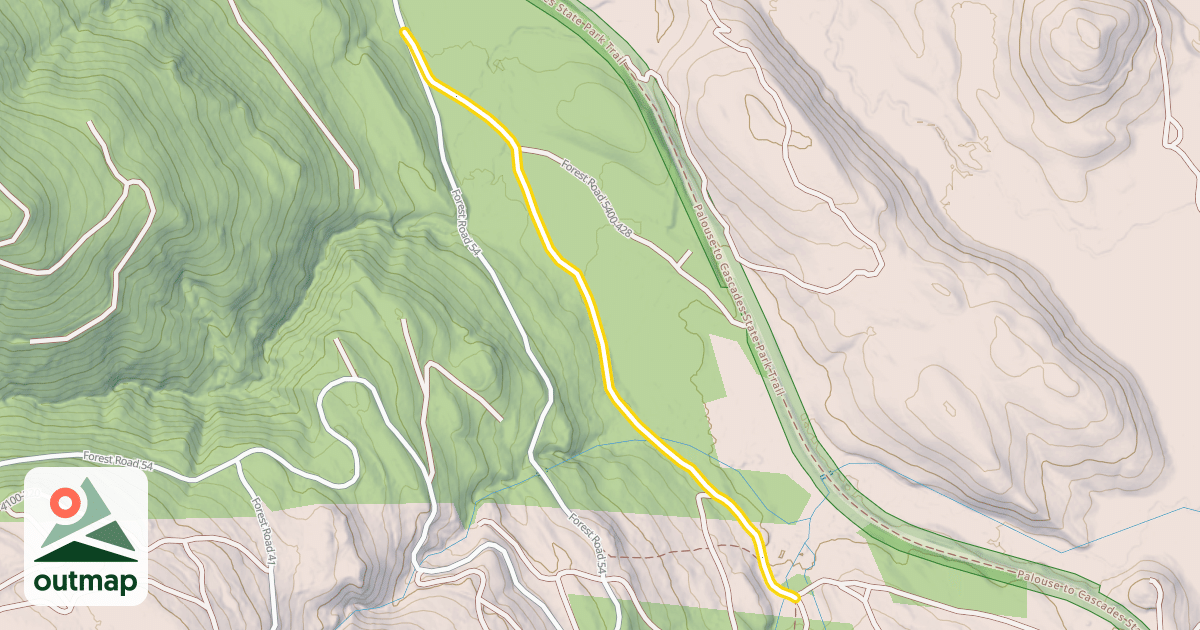 Map of Forest Road 5400-420