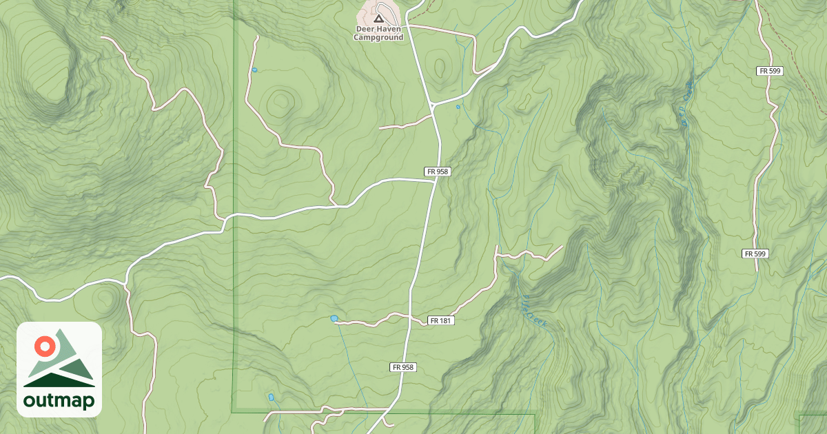 Map of Navajo Lake - Deep Creek
