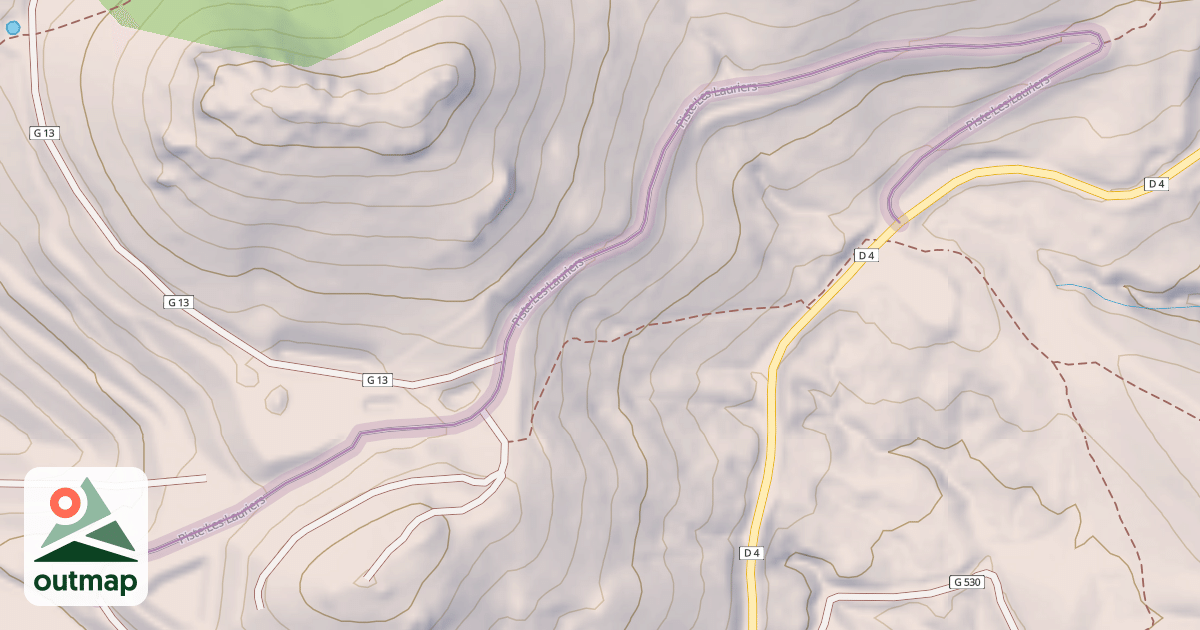 Map of Piste Les Lauriers