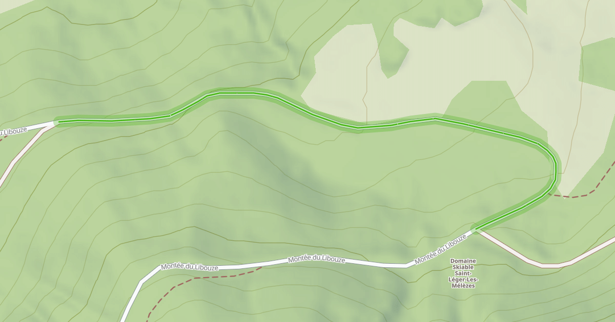 Map preview of Montée du Libouze